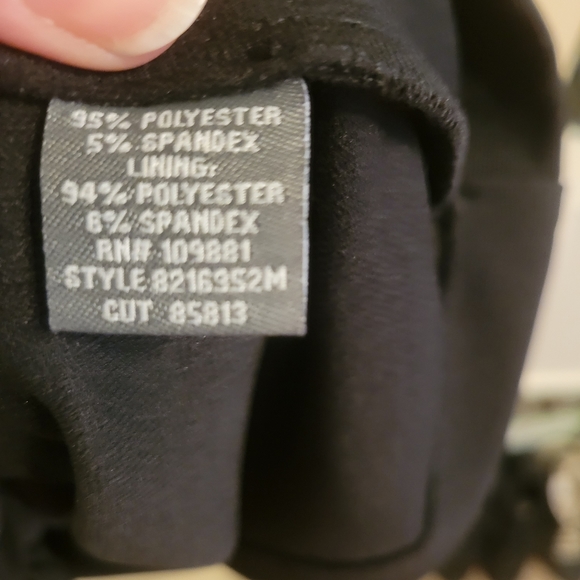 Black Donna Rico Zip Front Dress Size 10 - Picture 7 of 11